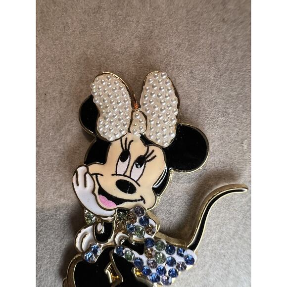 Disney x Baublebar Minnie Mouse Pearl/Rhinestone Enamel Earrings NEW - Picture 4 of 7
